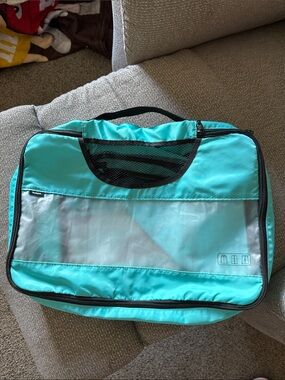 Turquoise Garment Storage Bag with Clear Front - Lightweight Organizer